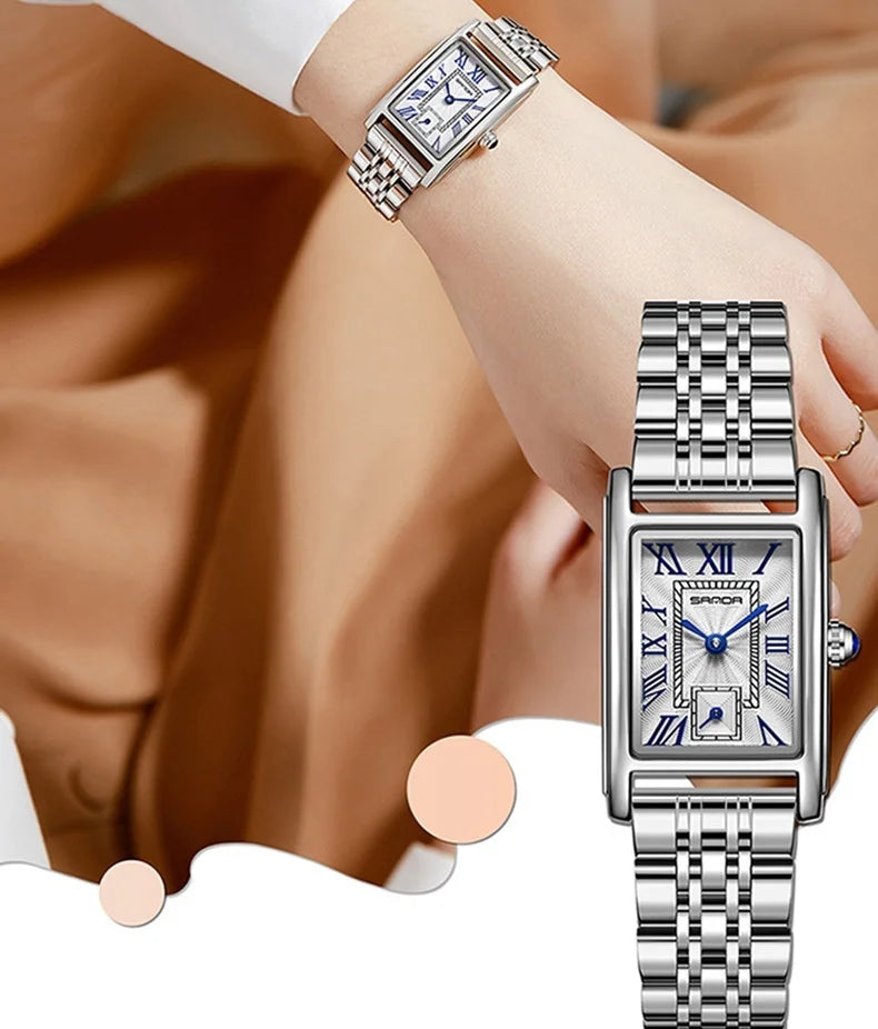 Stainless Steel White Watch for Women