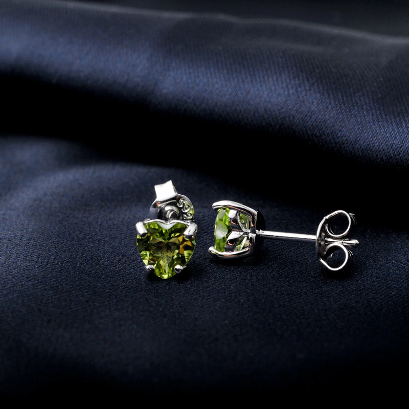 925 Sterling Silver Citrine Peridot Amethyst Garnet Sky Blue Topaz Stud Earrings for Women