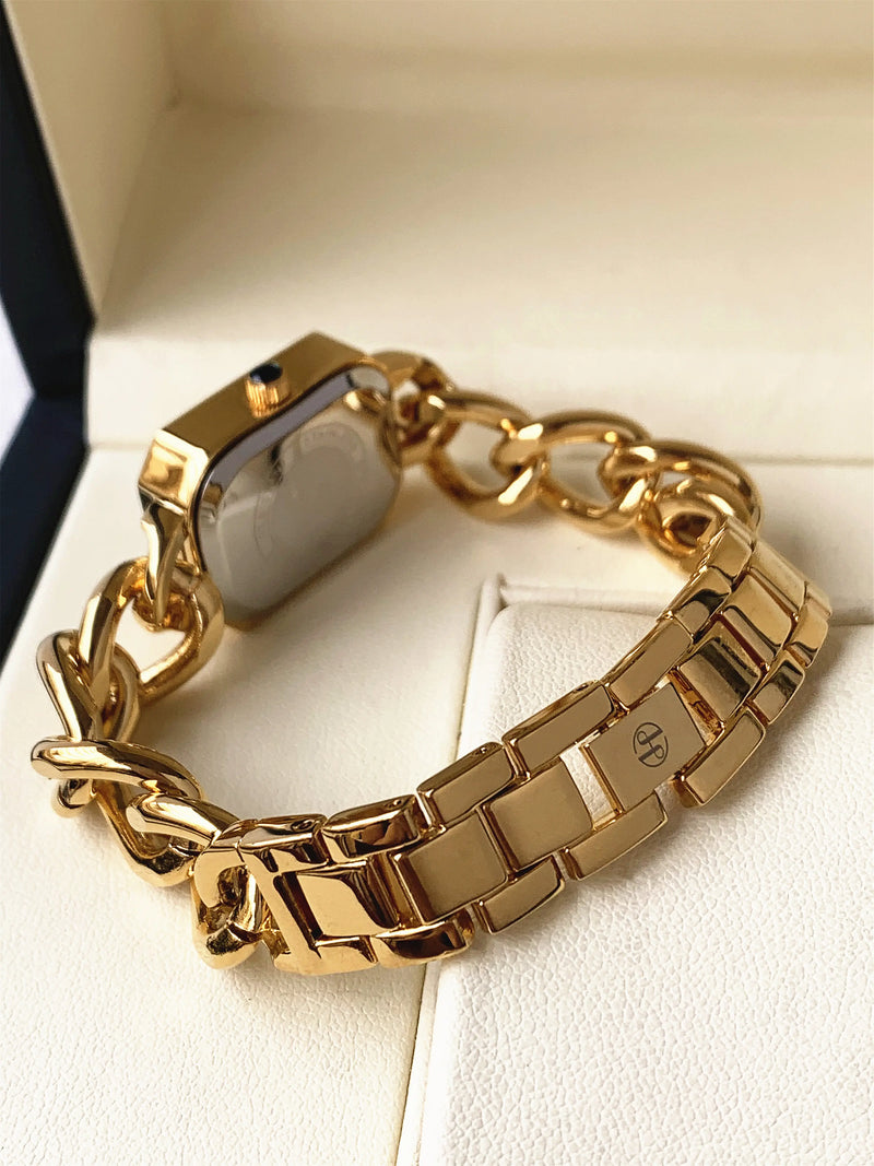 Luxury Women's Gold Stainless Steel Waterproof Quartz Wristwatch