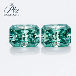 Green Moissanite Loose Gemstones Brilliant & Radiant Cuts