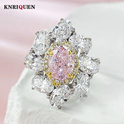 Sterling Silver Ice Cut Pink Quartz Ring for Women