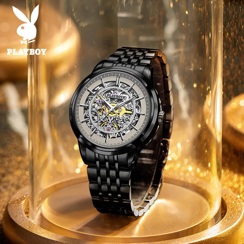 Stainless Steel Automatic Mechanical Watch for Men