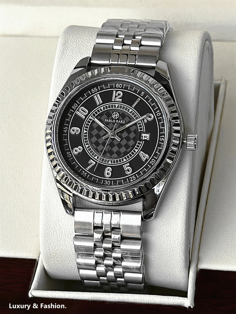 High Quality Luxury Steel Wristwatch with Luminous Display, Waterproof and Fashionable for Men