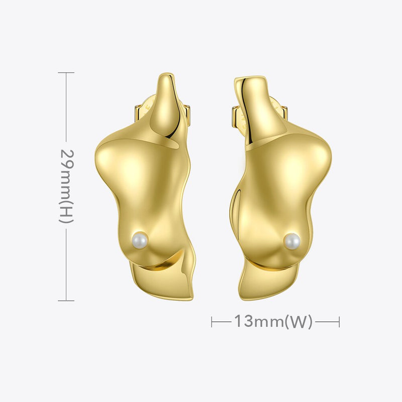 ENFASHION Punk Body Part 3D Chest Stud Earrings For Women Gold Color Special Earings Fashion Jewelry Pendientes Mujer E191113