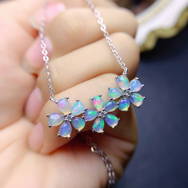 925 Silver Opal Pendant for Women