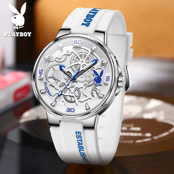 Silver Stainless Steel Quartz Watch for Men