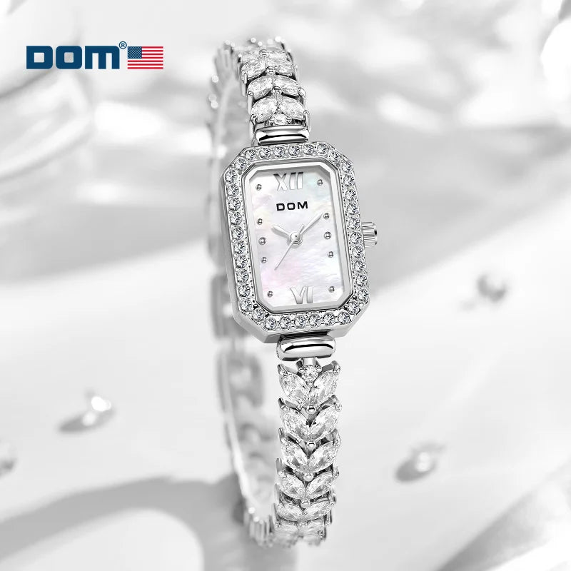 Stainless Steel 0.50ct Diamond Quartz Watch for Women