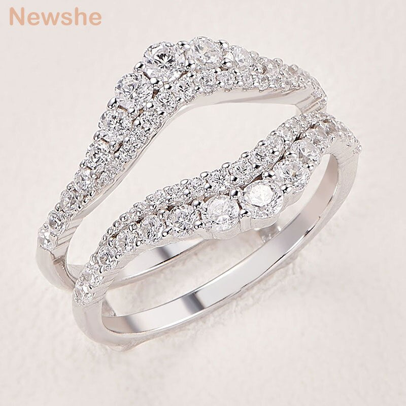 Sterling Silver Ring Enhancer with 0.50ctw Cubic Zirconia for Women