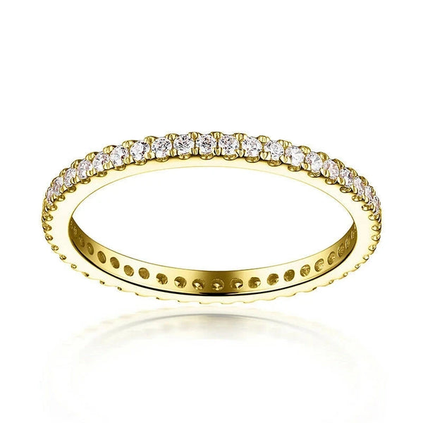 14K Yellow Gold 0.33CT Diamond Engagement Ring for Women