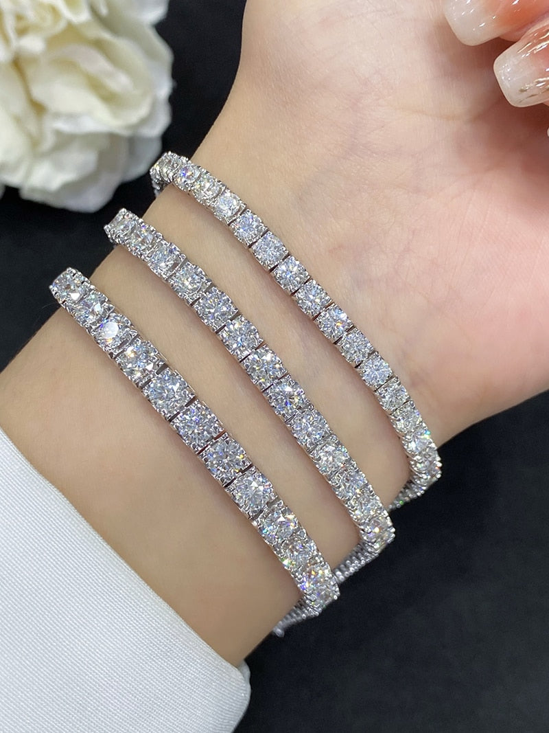 18K White Gold Diamond Bracelet for Women