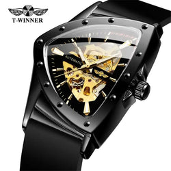 Stainless Steel Transparent Skeleton Wrist Watch for Men