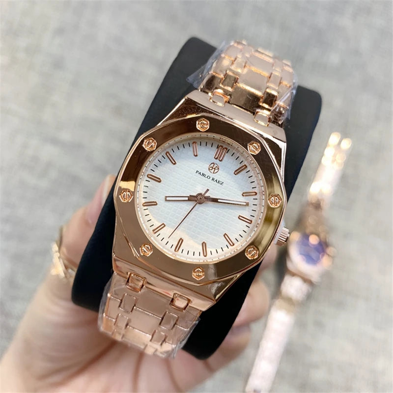 Steel Heavy Luxury Watch: Top Design, Quartz, Modern Classic, Wristwatch for Women