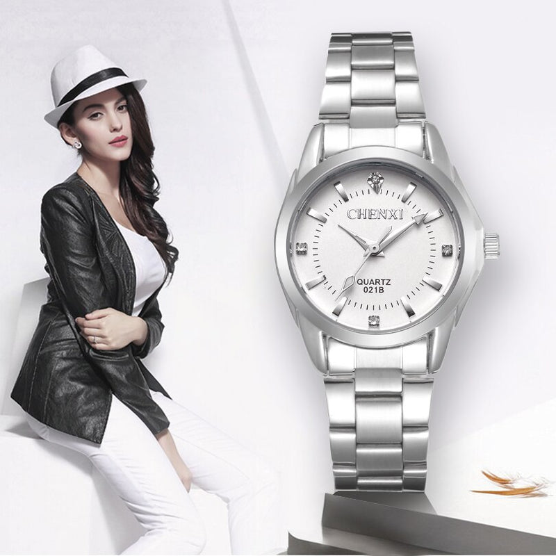 Watches Women Luxury Stainless Steel Wristwatches Analog Luminous Quartz Clock Watch Womens Relogio Feminino