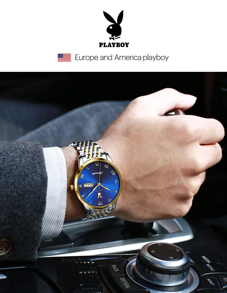 Stainless Steel Waterproof Automatic Mechanical Watch for Men