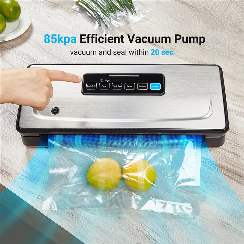 Plastic Bag Vacuum Sealer with Dry/Moist/Pulse/Canister Modes