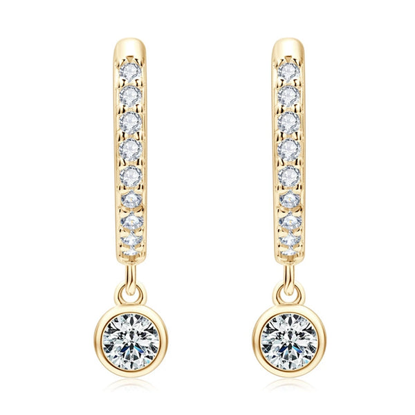 925 Sterling Silver VVS1 3EX Moissanite Diamond Drop Earrings for Women