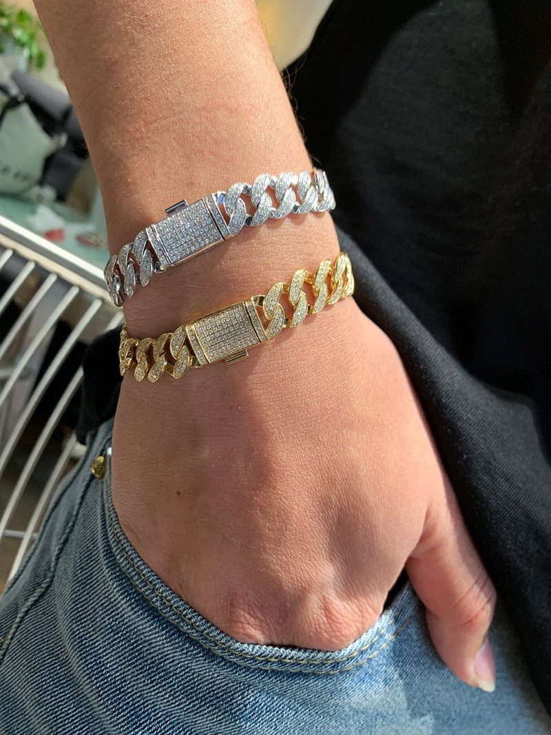 18K White Gold Diamond Chain Bracelet for Women