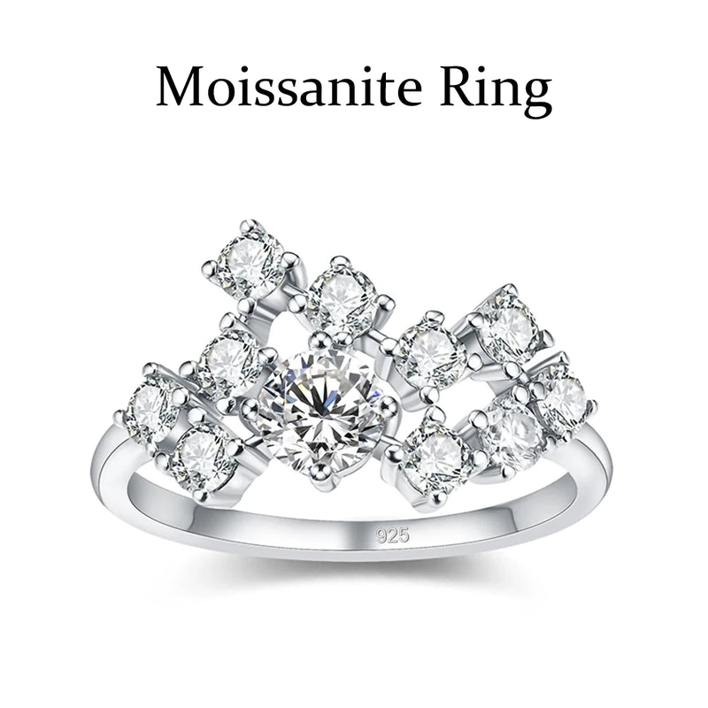 Sterling Silver 1.5ct Moissanite Infinity Ring for Woman