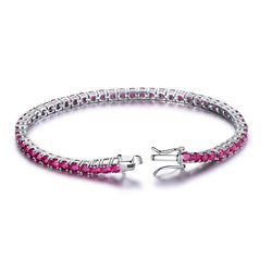 925 Sterling Silver Cubic Zirconia Tennis Bracelet for Women.