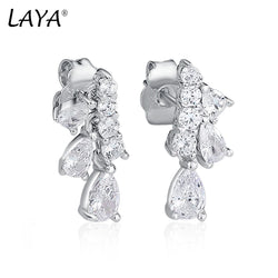 Sterling Silver Sparkling Charm Stud Earrings for Women