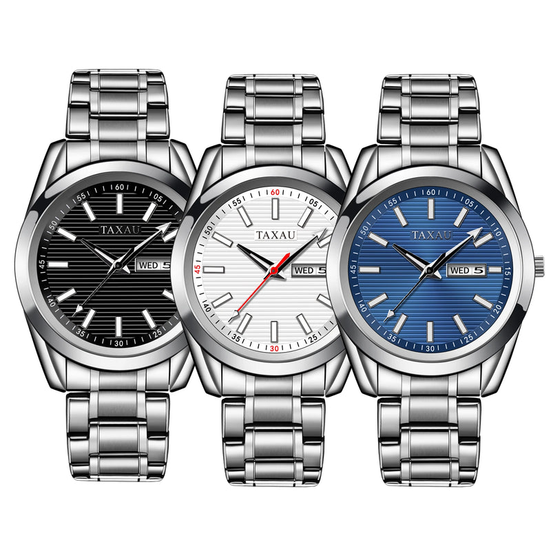 Stainless Steel Quartz Luminous Casual Watch for Men