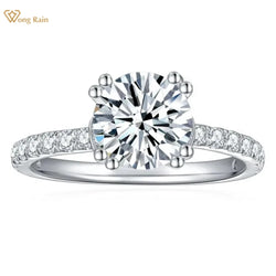 925 Sterling Silver 1.50CT Moissanite Diamond Engagement Ring for Women