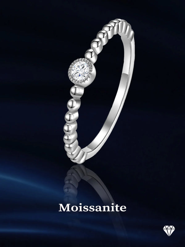 925 Sterling Silver Moissanite Ring for Woman