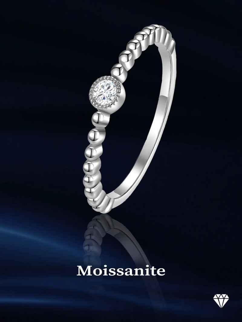 925 Sterling Silver Moissanite Ring for Woman