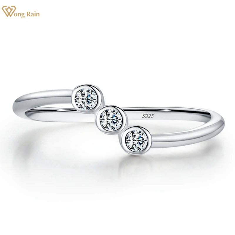 Sterling Silver Moissanite Ring for Women