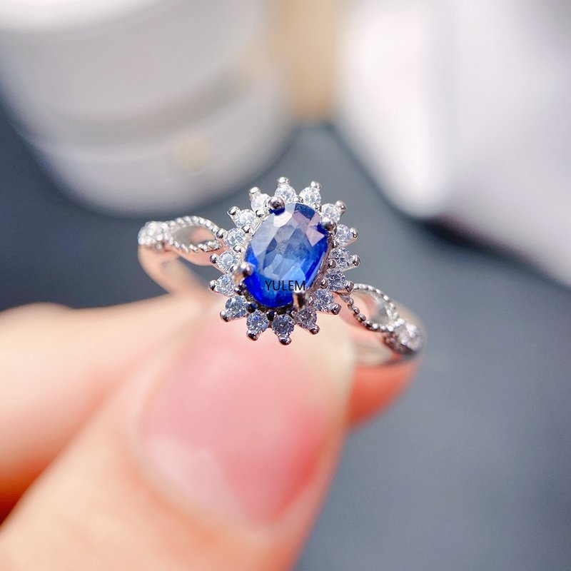 925 Sterling Silver Tanzanite Ring for Women