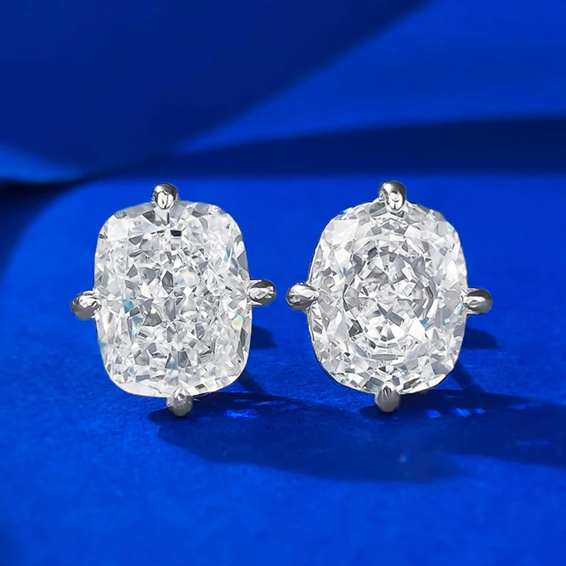 925 Sterling Silver Lab Sapphire Earrings for Women 1.26ctw