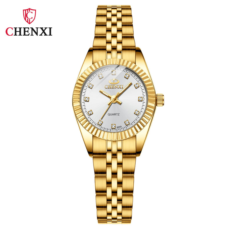 Golden Stainless Steel Quartz Watch for Women