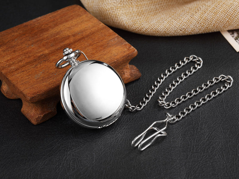 Copper Hollow Gear Steampunk Pocket Watch Pendant Necklace for Men and Women