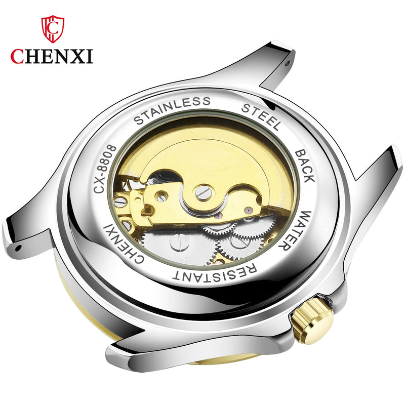 Stainless Steel Hollow Out Automatic Luminous Mechanical Watch for Men