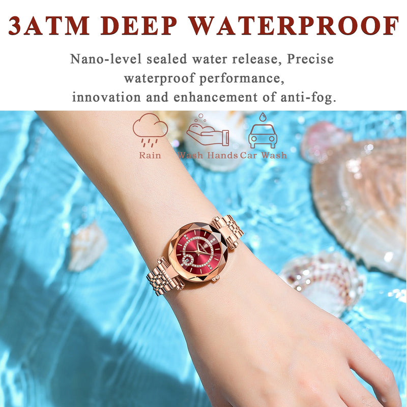 Stainless Steel Diamond Luxury Dress Watch for Women