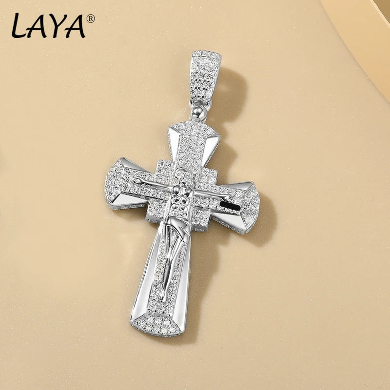 925 Sterling Silver Cubic Zirconia Pendant Necklace for Men & Women