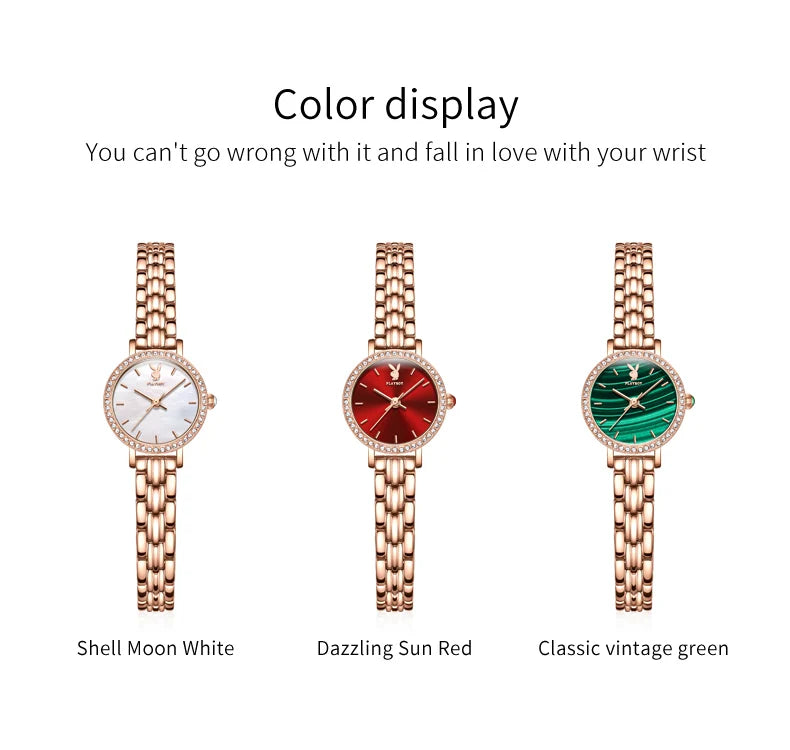 Stainless Steel Quartz Fashion Wristwatch for Women