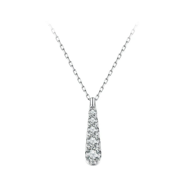 925 Sterling Silver Elegant Teardrop Necklace