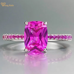 Sterling Silver Pink Sapphire Ring for Women