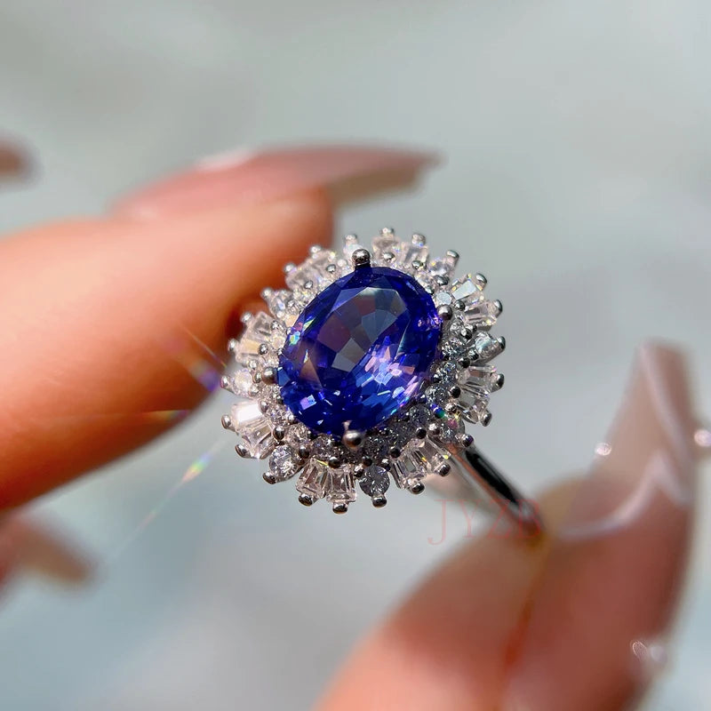 Sterling Silver Tanzanite Ring for Women