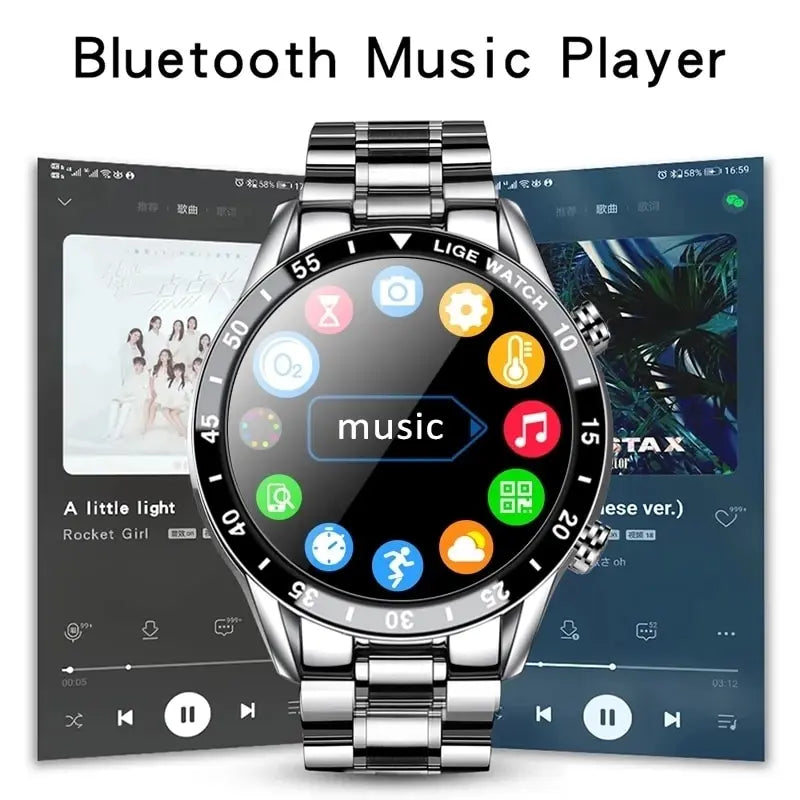 Smart Watch for Men with Full Touch Screen & Bluetooth Calling