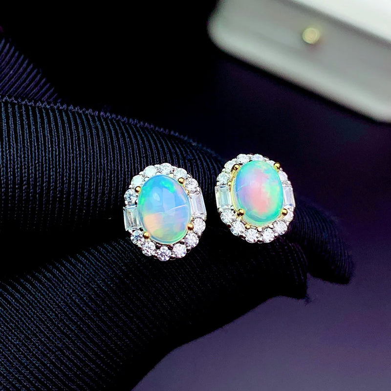 925 Silver Opal Gemstone Set for Women