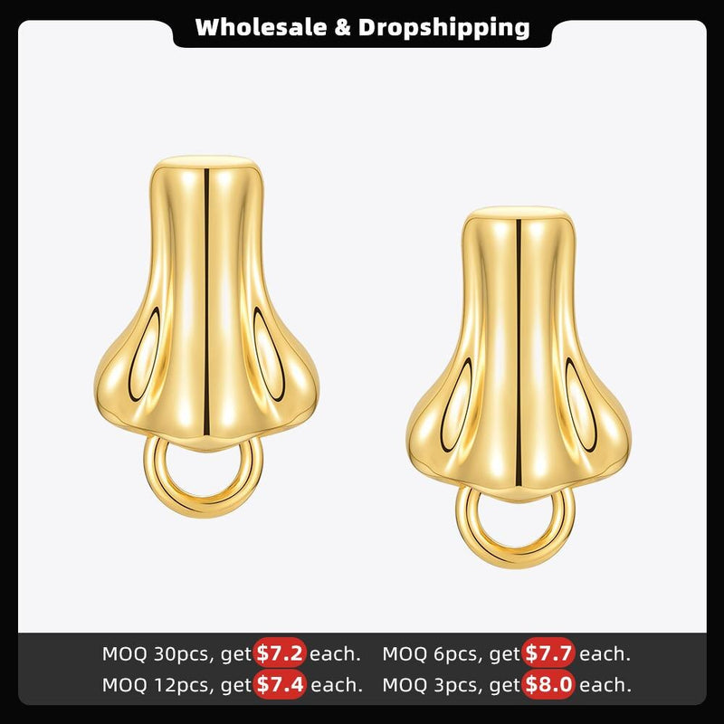 ENFASHION Artificial Human Nose Loop Earrings For Women Gold Color 3D Drop Earring Fashion Jewelry Friend Gift Pendientes E1222
