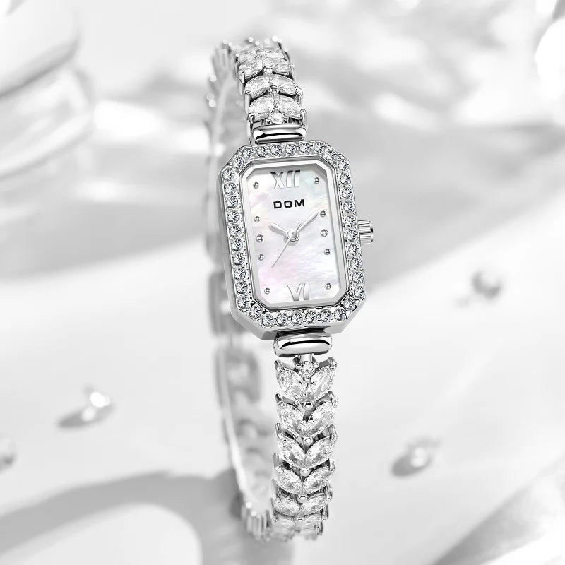 Stainless Steel 0.50ct Diamond Quartz Watch for Women