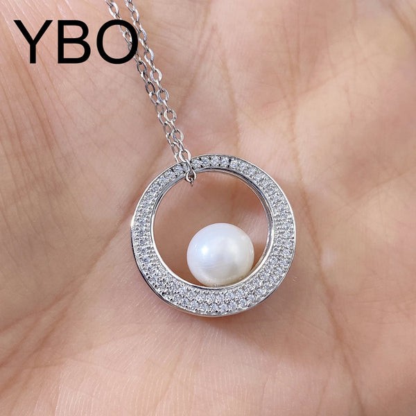 Sterling Silver 925 Freshwater Pearls Pendant Necklace for Women