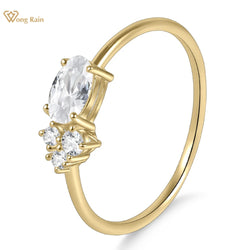 14K Gold Plated Sterling Silver Oval Moissanite Ring for Women