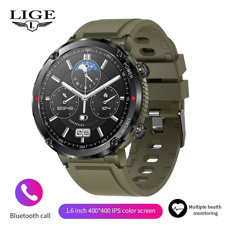 Stainless Steel 1.6 Inch IPS Display Smartwatch with Voice Calling for Men