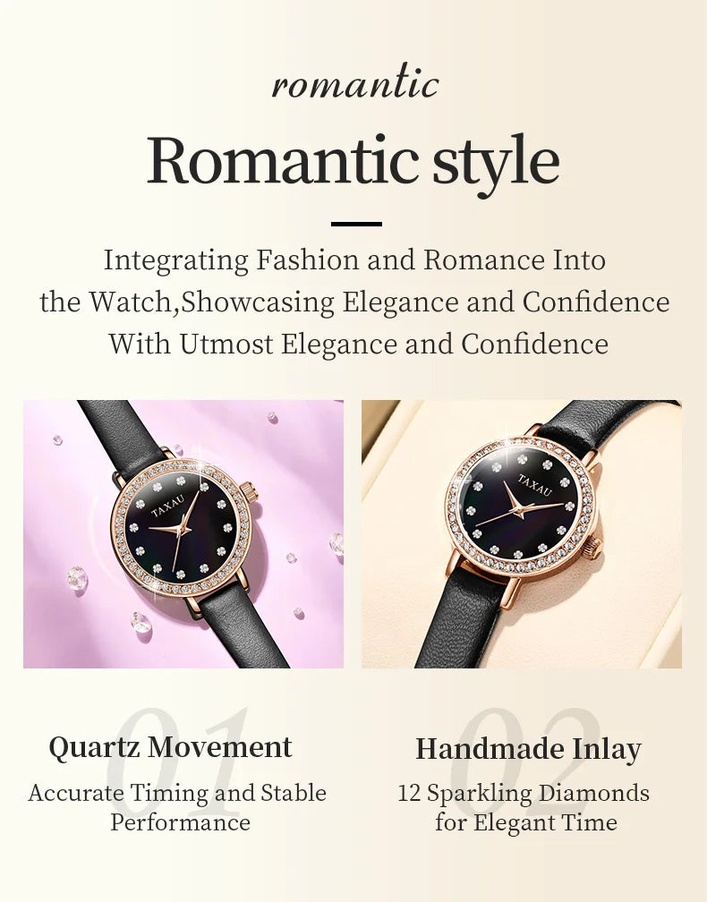 Stainless Steel Multifunctional Waterproof Quartz Watch for Women