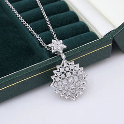 925 Sterling Silver Gold Plated Zircon Star Pendant for Women