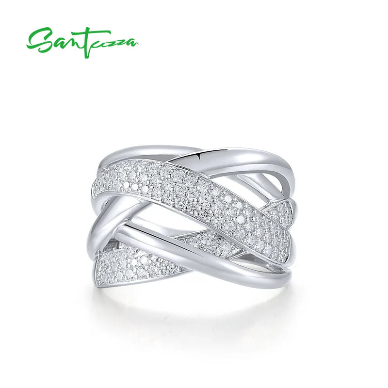 Sterling Silver Cubic Zirconia Ring for Women